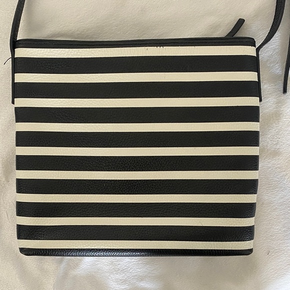 Kate Spade Striped Black and Cream Crossbody Bag - Picture 7 of 12